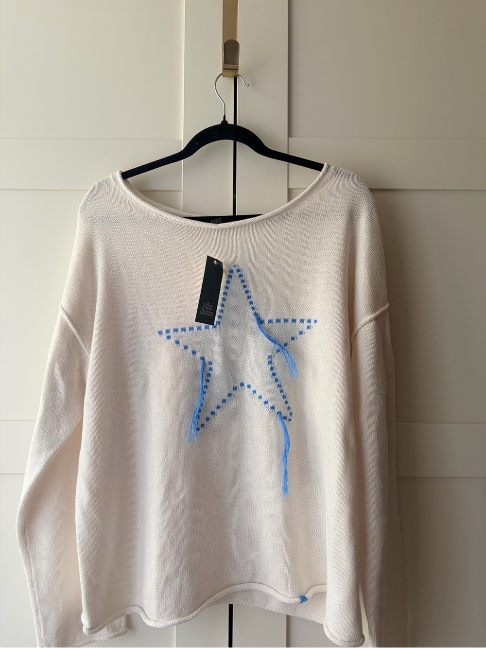 wild fable Ivory Knit Sweater with Green Brand Tag
